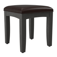 OSP Home Furnishings BP-4200-06B Farmhouse Basics Bench for Vanity in Rustic Black